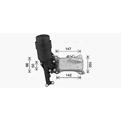 Bild av PRASCO MS3741H Radiateur d&#039;Huile avec filtre MERCEDES BENZ: Classe C Berline, Vito Mixto, E Berline