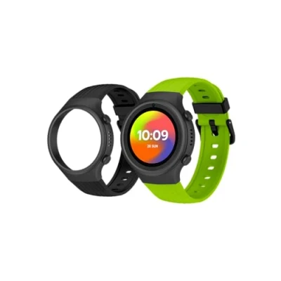 Bild av SPC Smartee 4G Junior smartklocka för barn med GPS, videosamtal och SOS knapp 1,2 tums skärm, grönt svart dubbelt armband spårningsläge skolläge Smart Clan apphantering