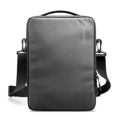 Bild av tomtoc 360 fodral för 14 tums MacBook Pro M3/M2/M1 Pro/Max A2992 A2918 A2779 A2442 20232021, 13 Air/Pro, axelväska bärbar dator i cordura tyg, ballistisk nylon
