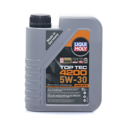 Bild av Liqui Moly Top Tec 4200 5W 30 5I Huile moteur 3707 VOLKSWAGEN: Passat B6 Variant, GOLF 6, B7 Berline, AUDI: Q7, A3 3/5 portes, A6 C6 Berline
