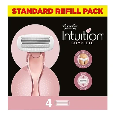 Bild av Wilkinson Sword Intuition Complete 4 Reservdelar med 5 ark Slim Design för alla zoner
