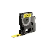Bild av DYMO D1 originaletiketter Svart text på gul tejp 12 mm x 7 m Självhäftande etiketter för LabelManager etikettskrivare Tillverkas i Europa