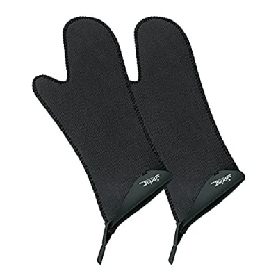 Bild av Spring GRIPS Ugnshandskar värmebeständiga neopren 40 till 250 C halkfria universell storlek, 5 x 17,2 18,8 cm svart grythandskar set lång