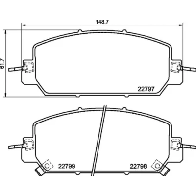 Bild av BREMBO P 28 098 Jeu de plaquettes frein avec indicateur d&#039;usure tôle anti bruit sans accessoires HONDA: CR V 5