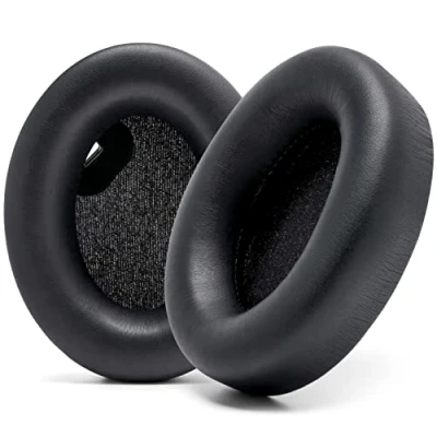 Bild av WC Wicked Cushions extra tjocka öronkuddar för Sony WH1000XM4 hörlurar Mjuka PU läderkuddar, lyxigt ljudisolerande Memory Foam, tjocklek utan att inaktivera på/av sensor Svart
