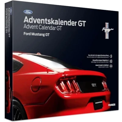 Bild av FRANZIS 55111 Ford Mustang GT Adventskalender. Metall Modell im Maßstab 1:24, mit großformatigem Begleitbuch und Soundmodul original Klang.: Advent Calendar