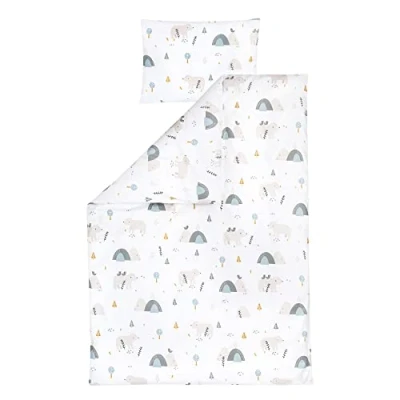 Bild av Julius Zöllner Babysängkläder 100% bomull, standard 100 av OEKO TEX, tillverkade i Tyskland, storlek 80 x + 35 40 cm, bergsbjörn