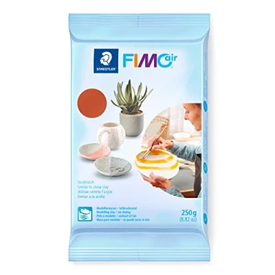 Bild av STAEDTLER lufttorkande modelleringsmassa FIMO Air, terrakotta, kan användas omedelbart, ingen bränningsprocess behövs, 250 g, behaglig känsla, klibbar inte, minst 95% naturliga råvaror, 810376
