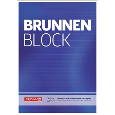 Bild av Brevblock A4 70 g brunn lin