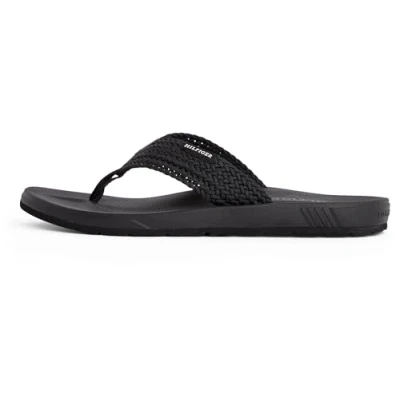Bild av TOMMY HILFIGER herr MOLDED WEB Strand SANDAL Flip Flops, SVART (svart), 10 UK, Svart, 44 EU