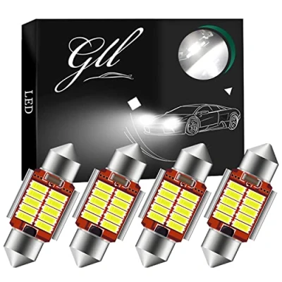 Bild av GLL 4st 31MM C5W LED Canbus vit Festoon Glödlampor med 4014 10SMD för bil Kupé Bagageutrymme Artighet Nummerplåt Lampor 400LM 9 26V