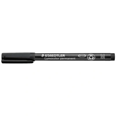 Bild av Staedtler Lumocolor 317 9 Universalstift, permanent, M 1, 0 mm, Strichbreite, 10 Stück, schwarz, Medium (ca. 1,0 mm), VE