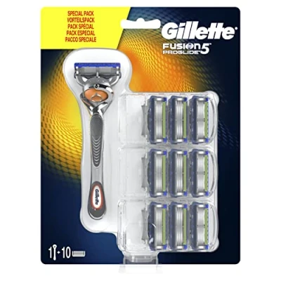 Bild av Gillette Fusion5 ProGlide Rakapparat för Män + 9 Rakblad, Blå