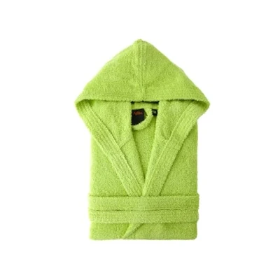 Bild av Top Towel Elegant Badrock för kvinnor och män i 100% bomull, 500 g/m² val med huva eller utan mjuk absorberande dusch, spa pool, Lime, L