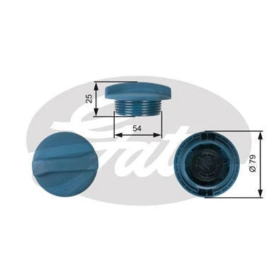 Bild av GATES RC205 Lock, kylare VOLKSWAGEN: GOLF 3, 3 Cabrio, Variant