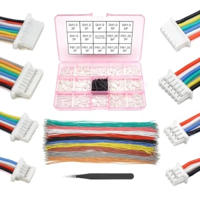 Bild av SH1.0 till PB1.25 förkrympta kablar och anslutningar kit kompatibel med JST SH 1,0 mm Molex PicoBlade 1,25 för I2C Qwiic Stemma QT Wire FPV drönare flygkontroll SpeedyBee F405 Holybro Kakute H7