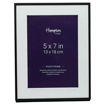 Bild av Hampton ramar MADRID smal profil fotoram med fasad montering matt svart 5 x 7 (13 18 cm) M138B57