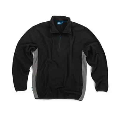 Bild av Scruffs Tvåfärgad svart/antracitgrå fleece med dragkedja 1/4 storlek XXL (901176)