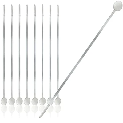 Bild av COM FOUR® 8 spett av rostfritt stål, 37,5 cm lång grillspett fixar dina delikatesser (37,5 08 stycken)