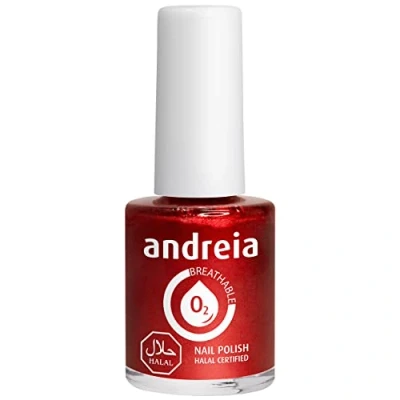 Bild av Andreia Halal Nagellack som andas Vattengenomsläppligt Veganskt och Plågeri fri Färg B12 Röd 10.5 ml