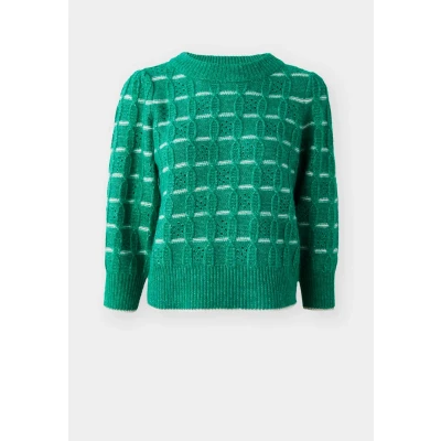 Bild av Vero Moda Vmnewleonor Oneck Stickad tröja, Storlek: XS, Bosphorus melange/birch