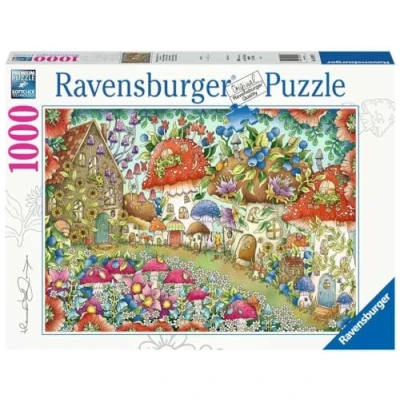 Bild av Ravensburger pussel 16997 söta svamphus i blomsterängen 1000 bitar för vuxna och barn från 14 år