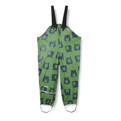 Bild av CareTec Unisex Barn Rain Overall PU w/o fleece Regnbyxor, Elm Green (906), 140