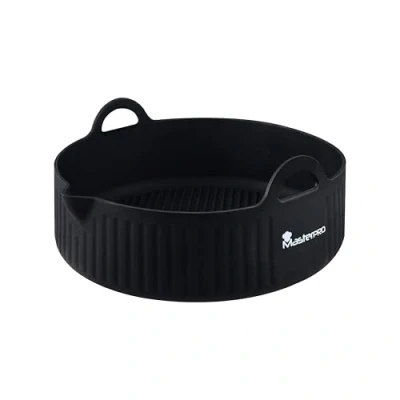 Bild av MasterPRO FOODIES COLLECTION rund bakplåt 18,5 x 19 5,5 cm silikon högtemperaturbeständig non stick belagd sidohandtag för säkerhet
