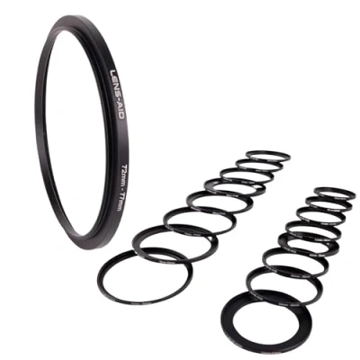 Bild av Lens Aid Step Up Ring 5867mm för objektiv tunn adapterring i metall UV , ND &amp; CPL filter linsadapter Canon, Sony, Nikon, Fujifilm, Olympus, Sigma m.fl.
