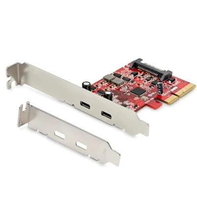 Bild av StarTech.com 2 ports PCIe USB 3.1 kort 2x C Gen Upp till 10 Gbit/s