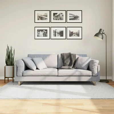 Bild av vidaXL matta OVIEDO kort lugg grå 140x200 cm, inomhusmatta, golvmattor, för golvvärme, golvmatta, inomhusmattor, mattor golvvärme