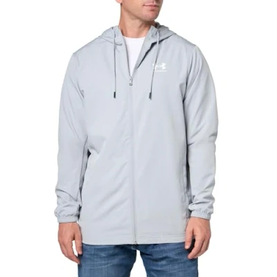 Bild av Under Armour Rival Windbreaker Vindjacka, Storlek: Medium, Mod gray/white