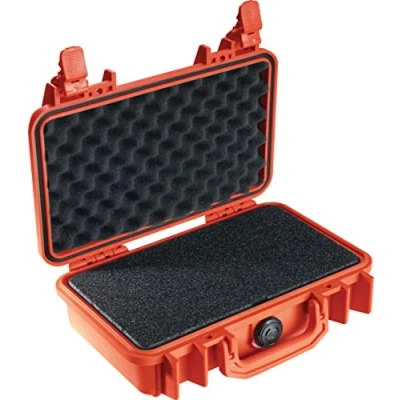 Bild av PELI Protector 1170 skyddsväska, IP67 vattentät, 3 liters kapacitet, tillverkad i USA, med anpassningsbar skuminredning, orange