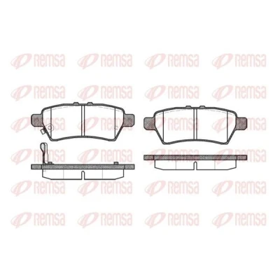 Bild av REMSA 1188.01 Jeu de plaquettes frein Essieu arrière contact signal d&#039;usure inclus NISSAN: NP300 Navara Pick up, Pathfinder 3
