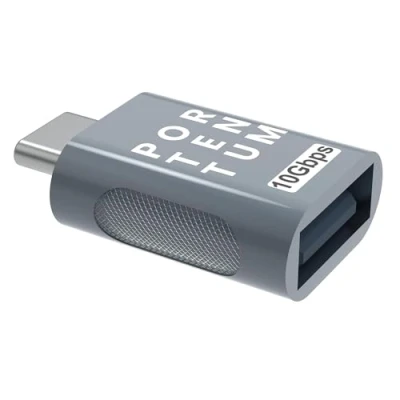 Bild av PORTENTUM USB C till adapter 3.0 (3.1) med 10 Gb hastighet, premium zinkkropp hög värmebeständighet typ som endast väger 5 gram