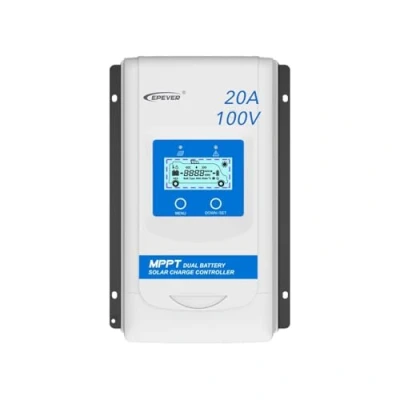 Bild av EPEVER® MPPT DuoRacer 20 A laddningsregulator, solcellsladdningsstyrenhet, DR2210N för 2 batterier, 12 V/24 V autowork, PV 100 (DR2210N)