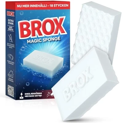 Bild av BROX® Smutsradersvamp 18x Magic Eraser Rengöringssvamp för väggar, skor och golv Robust magisk svamp envisa fläckar Återanvändbar mångsidig