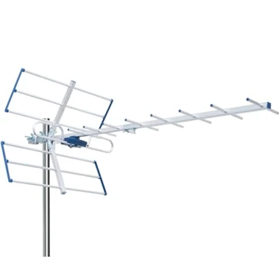 Bild av EDISION YAGI 12db Extern UHF 21 48 Terrestrial Digital TV antenn, med 5G LTE filter, för DVB T/T2 Signal, Frekvenser 470 694Mhz, Längd 101cm, LTE700, Blå
