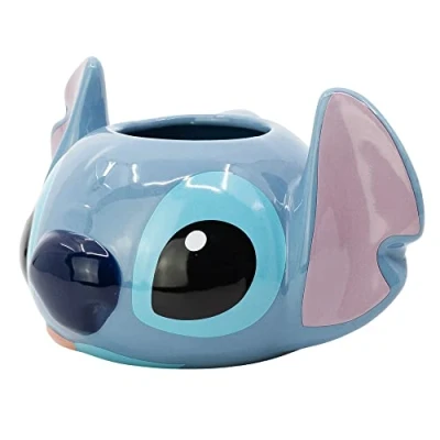Bild av Stitch 3D formad keramisk mugg i presentförpackning