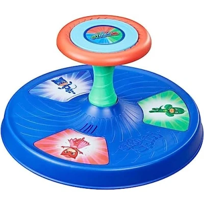 Bild av Playskool PJ masker Sit &#039;n Spin musikalisk klassisk snurrande aktivitetsleksak för småbarn i åldrarna 18 månader och uppåt (exklusive Amazon)