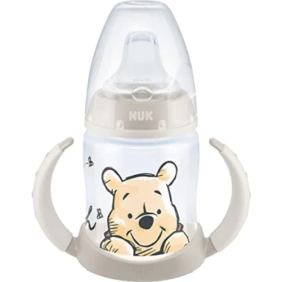 Bild av NUK First Choice+ Drickflaska 618 månader 150 ml Temperaturkontrolldisplay Anti kolik ventil läckagesäker drickpip ergonomiska handtag BPA fri Disney Nalle Puh neutral