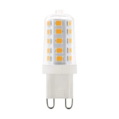 Bild av EGLO G9 pin base LED lampor dimbar, plug in glödlampor, 3 Watt vardera (motsvarar 30 Watt), 320 Lumen, ljuskälla majskolv varmvit, 3000k, glödstift Ø 1,6 cm