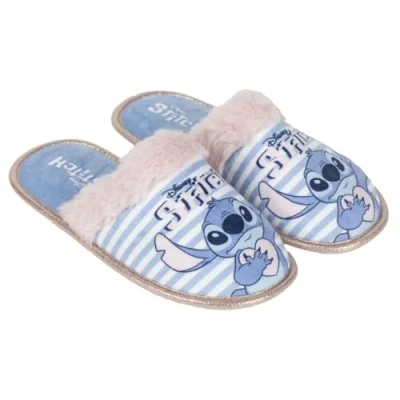 Bild av Disney Stitch tofflor för flickor och kvinnor, slip on tofflor, hem, skor, skjutreglage, present, Material: Polyester, 34/35 EU