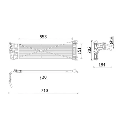 Bild av Oljekylare, automatisk transmission Mahle CLC 306 000P