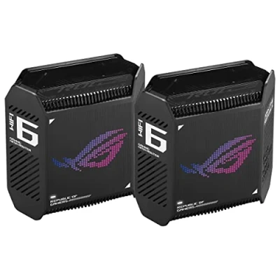 Bild av ASUS ROG Rapture GT6 2 pack Black Mesh WiFi system, Svart, ‎17.2 x 7.8 17.6 cm stycken