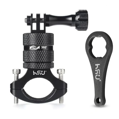 Bild av HSU actionkamera aluminium cykelstyre montering kompatibel för GoPro, Vertical Bicycle Mount
