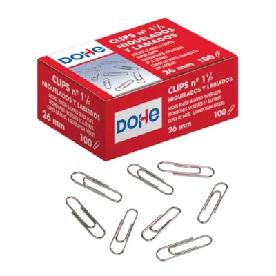 Bild av Dohe Nickelbelagda Gem för Papper (100 st) Nr 1 ½ 26 mm, Kontorsmaterial