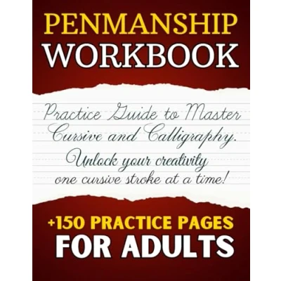 Bild av Penmanship Workbook for Adults: Cursive Handwriting and Practice Guide to Master Calligraphy