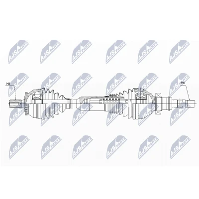 Bild av NTY NPW VV 016 Arbre de transmission Essieu avant, avant droit VOLVO: XC90 I