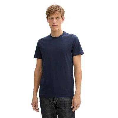 Bild av TOM Tailor MIT Stretchanteil Tshirt bas, Storlek: Medium, Sky captain blue